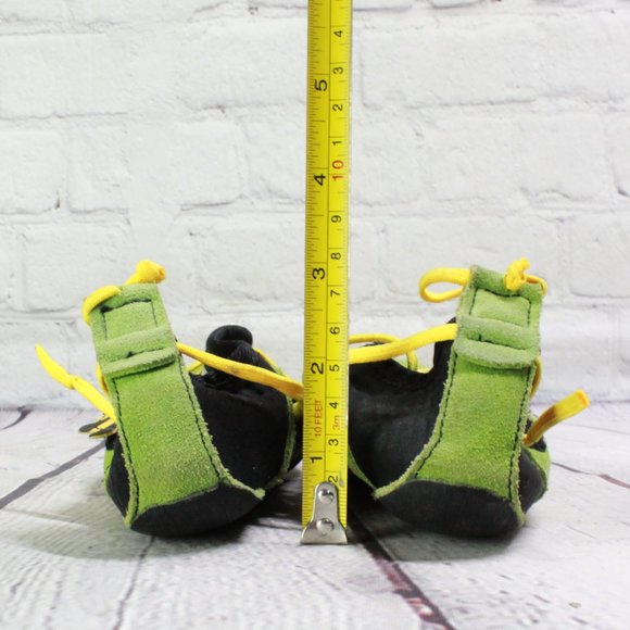 LA SPORTIVA Kids StickIt Climbing Green Yellow Shoes Size US 12-13 - Picture 6 of 8